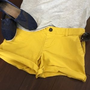 Yellow Gap Khaki Shorts